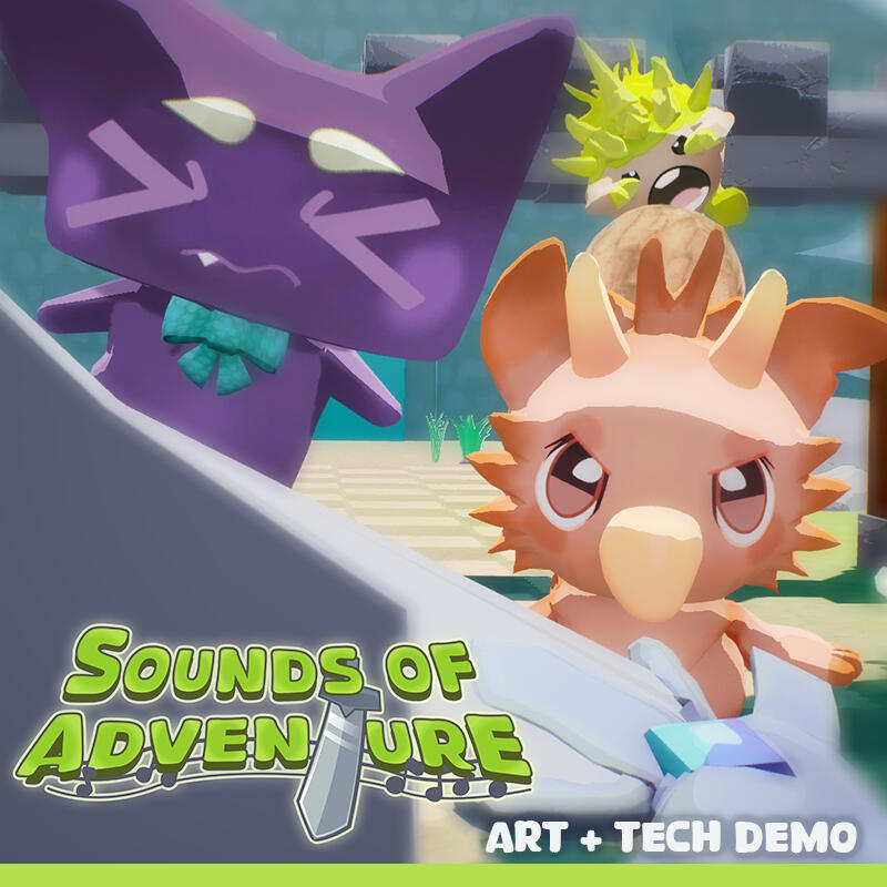 Sounds of Adventure Winter 2024 - Spring 2024 Art & Tech Demo Meta Quest 3, Unreal Engine, Maya, Blender, Substance Role: Art Director, 2D & 3D Artist
