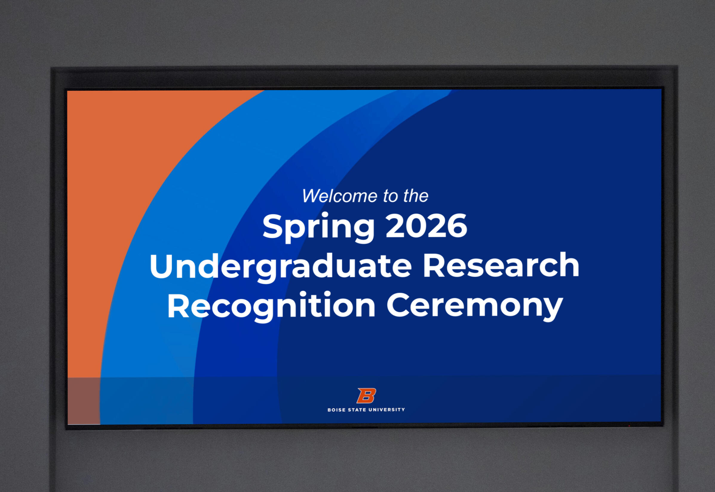 Undergraduate Research Recognition Ceremony Title Slide Format